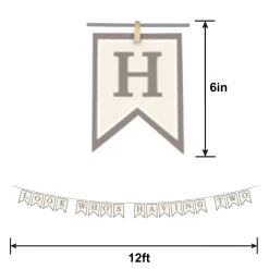 Look Who's Having Two Baby Shower Cardstock Pennant Banner, 12ft