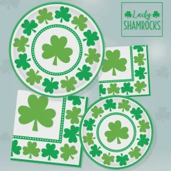 Lucky Shamrock Dessert Plates 8ct