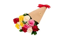 Magical Mixed Roses Flower Bouquet (12 ct)