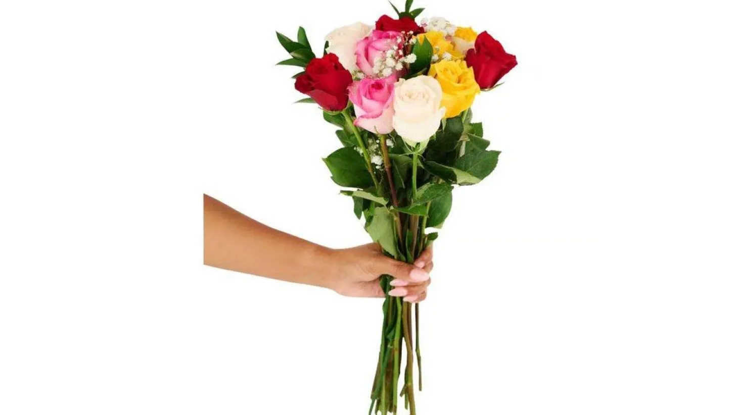 Magical Mixed Roses Flower Bouquet (12 ct)