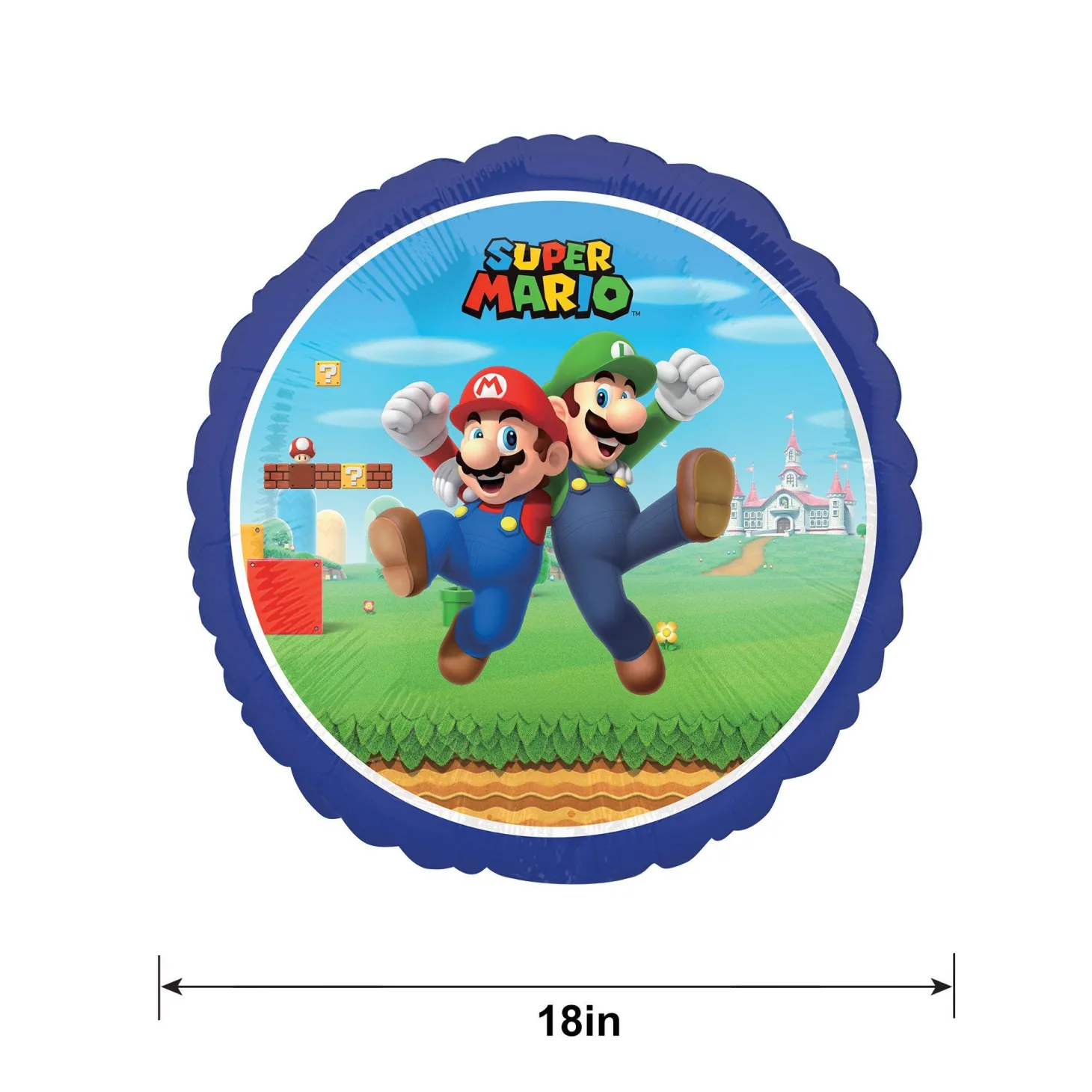 Mario & Luigi Foil Balloon, 18in - Super Mario Bros