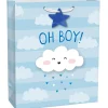 Medium Oh Boy! Baby Shower Paper Gift Bag, 10.5in x 13in