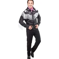 Men's Barbie Movie Western Ken Costume Top and Scarf