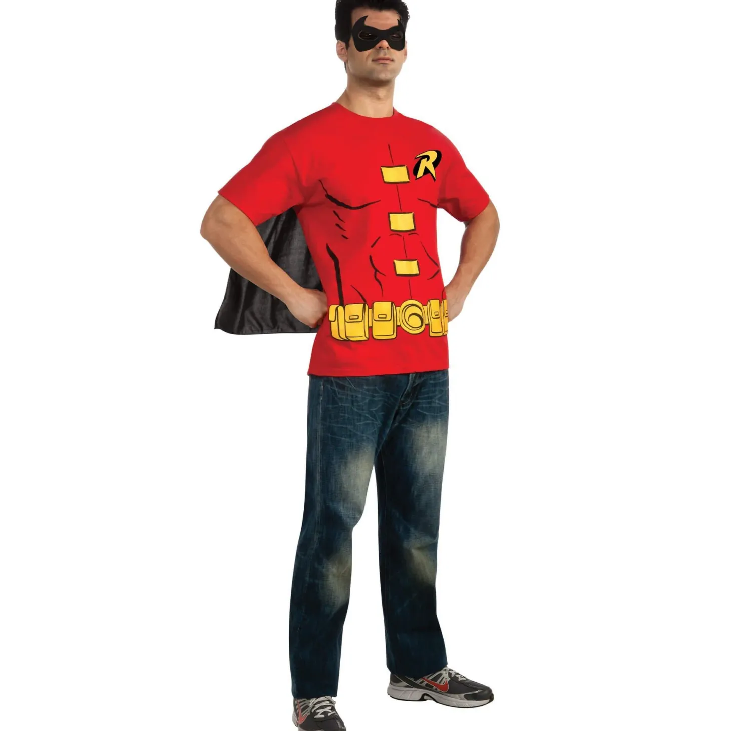 Men's DC Comics Robin T-Shirt and Mask Set