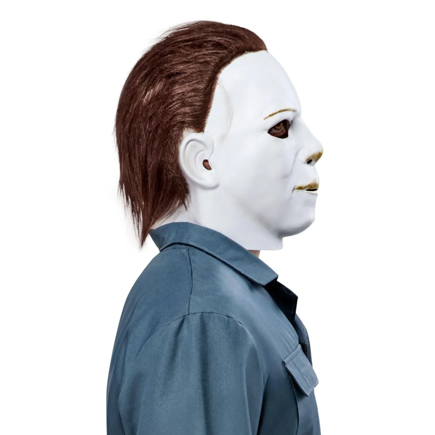 Men's Halloween 2 Michael Myers Overhead Latex Mask with Hair