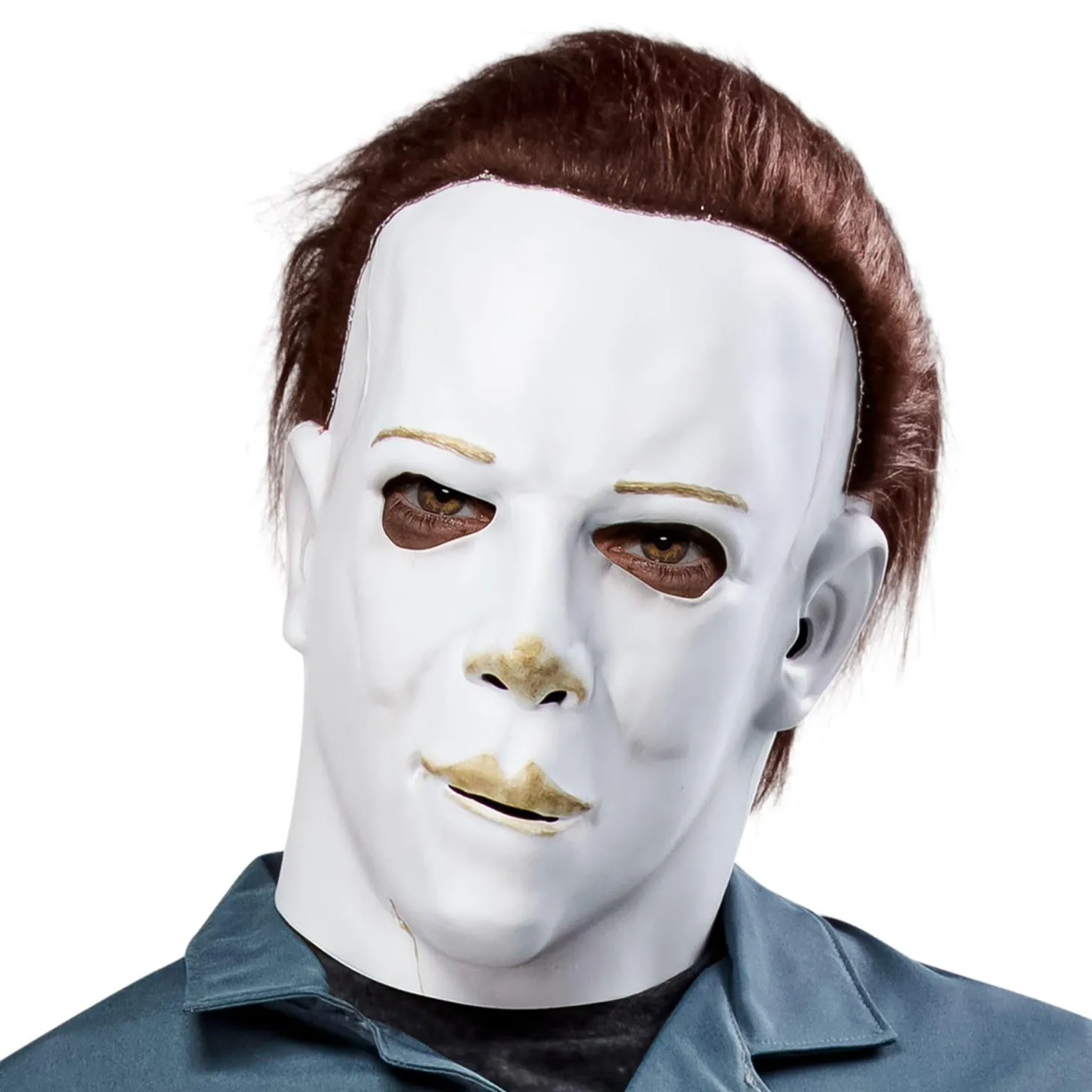 Men's Halloween 2 Michael Myers Overhead Latex Mask with Hair