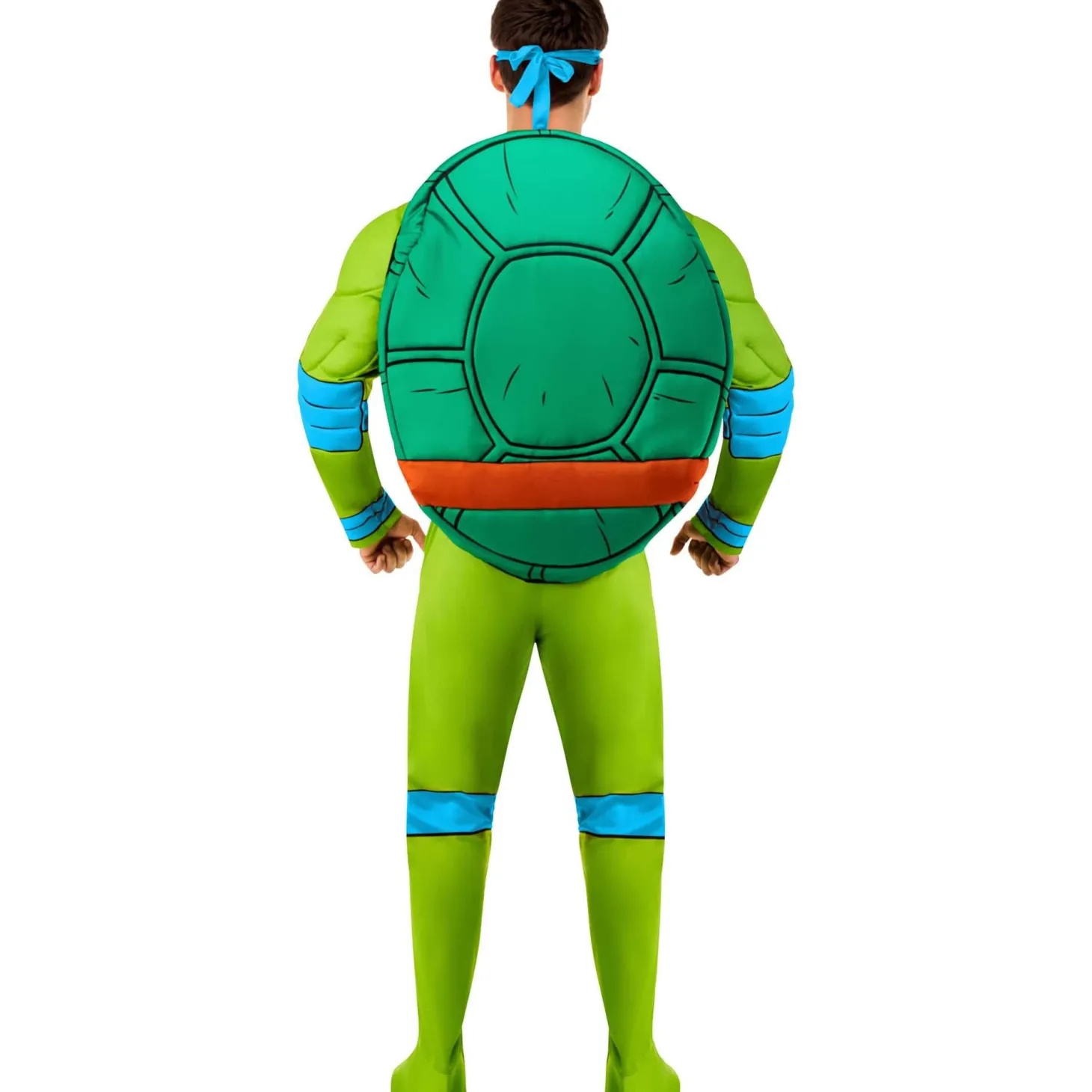 Men's Retro Teenage Mutant Ninja Turtles Leonardo Padded Jumpsuit Costume - Deluxe
