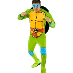 Men's Retro Teenage Mutant Ninja Turtles Leonardo Padded Jumpsuit Costume - Deluxe