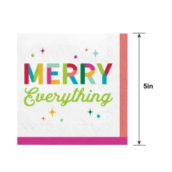 Merry Everything Paper Beverage Napkins, 5in, 40ct