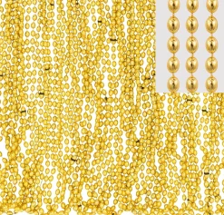 Metallic Bead Necklaces, Assorted Colors, Multiple Counts