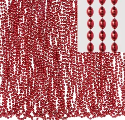 Metallic Bead Necklaces, Assorted Colors, Multiple Counts