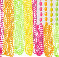 Metallic Bead Necklaces, Assorted Colors, Multiple Counts