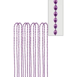 Metallic Bead Necklaces, Assorted Colors, Multiple Counts