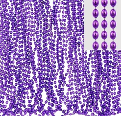 Metallic Bead Necklaces, Assorted Colors, Multiple Counts
