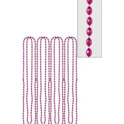 Metallic Bead Necklaces, Assorted Colors, Multiple Counts