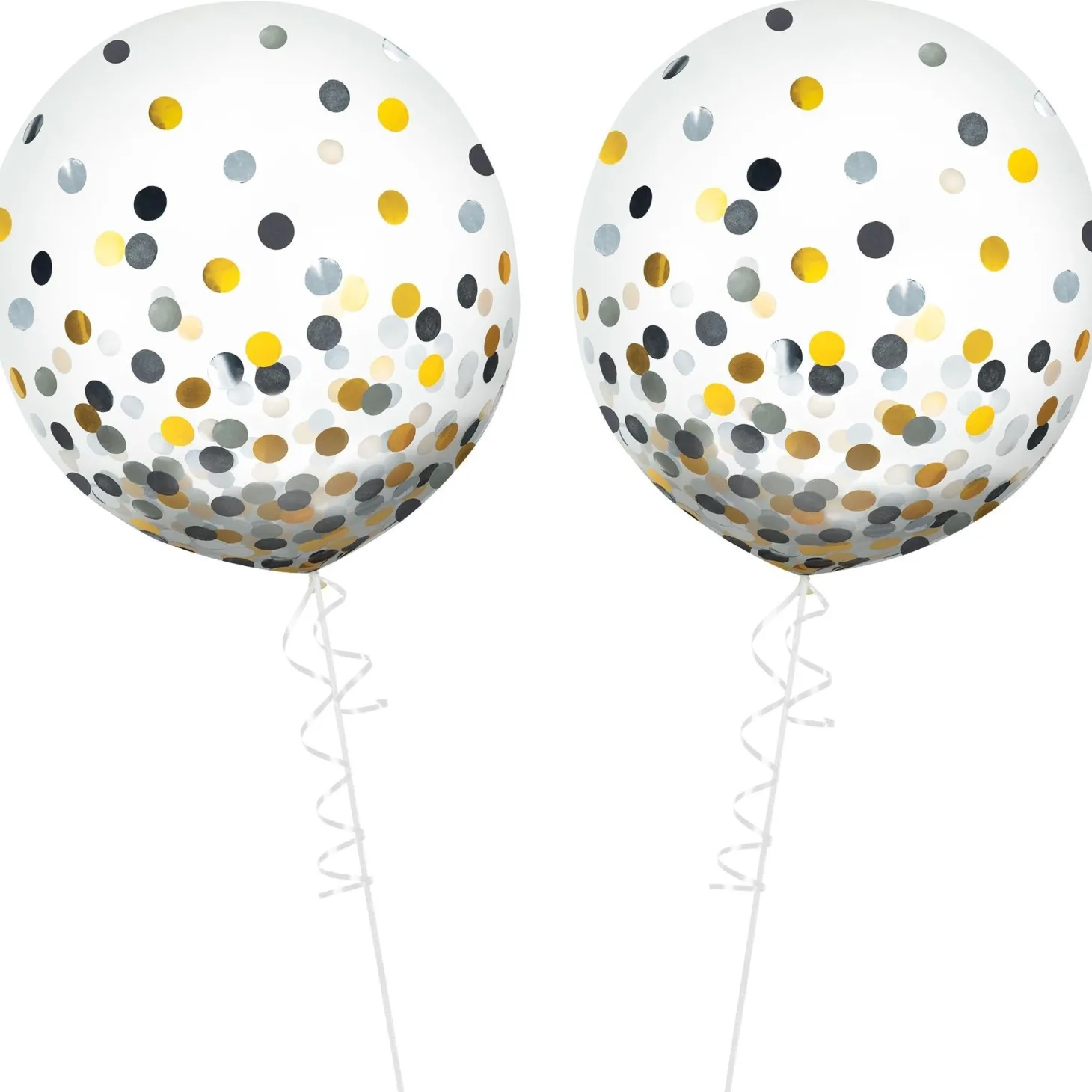 Metallic Confetti Balloons - 24in, 2ct, Assorted Colors