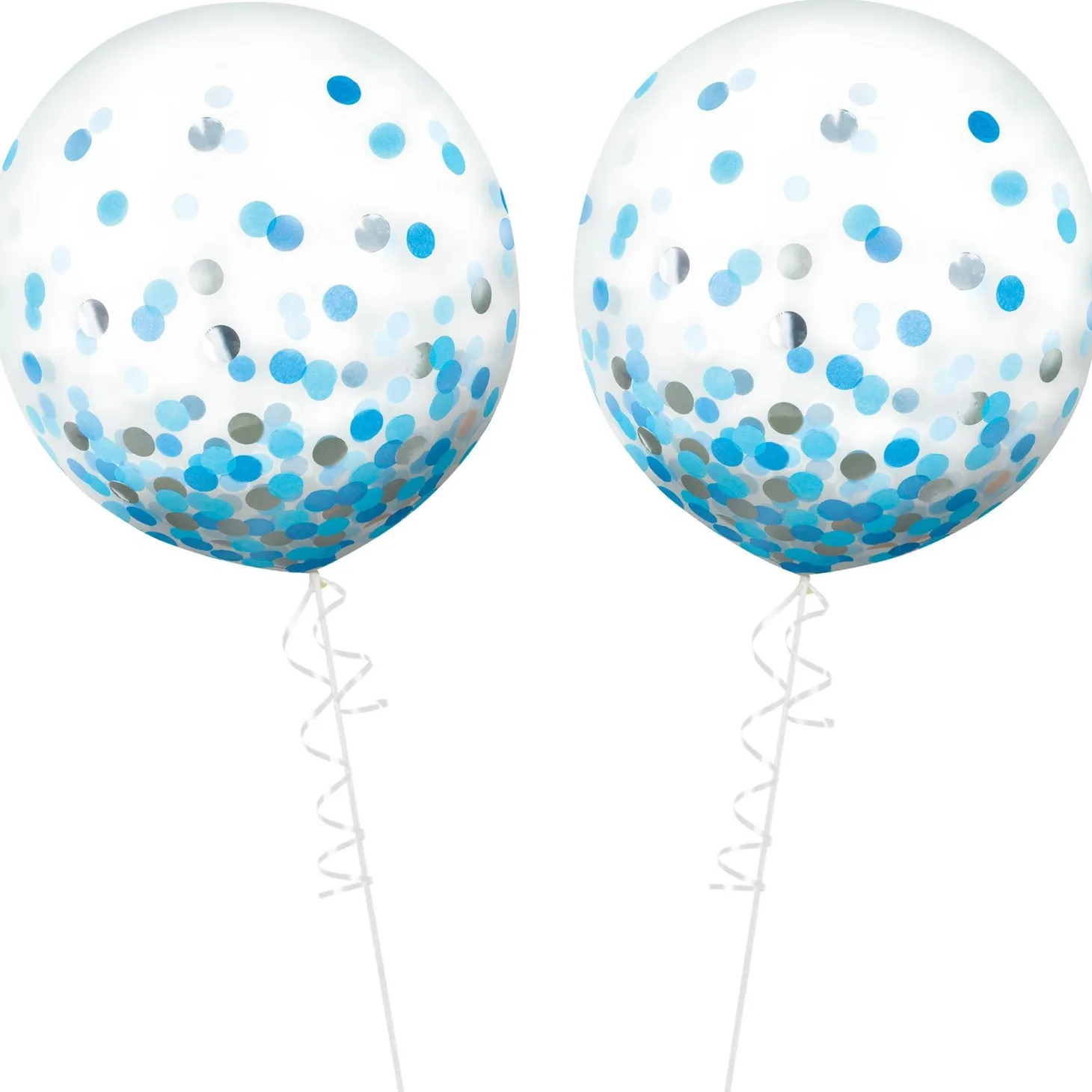 Metallic Confetti Balloons - 24in, 2ct, Assorted Colors