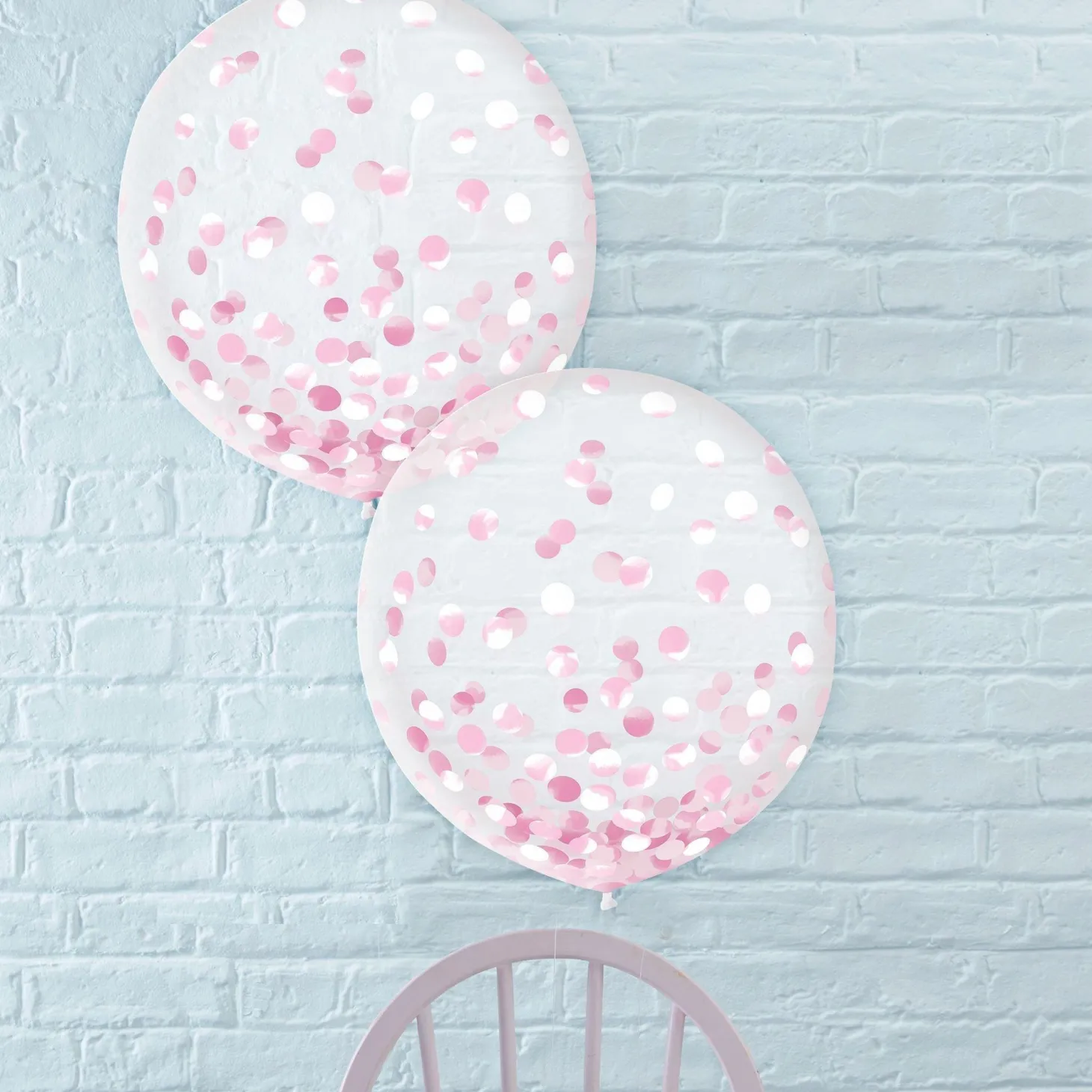 Metallic Confetti Balloons - 24in, 2ct, Assorted Colors