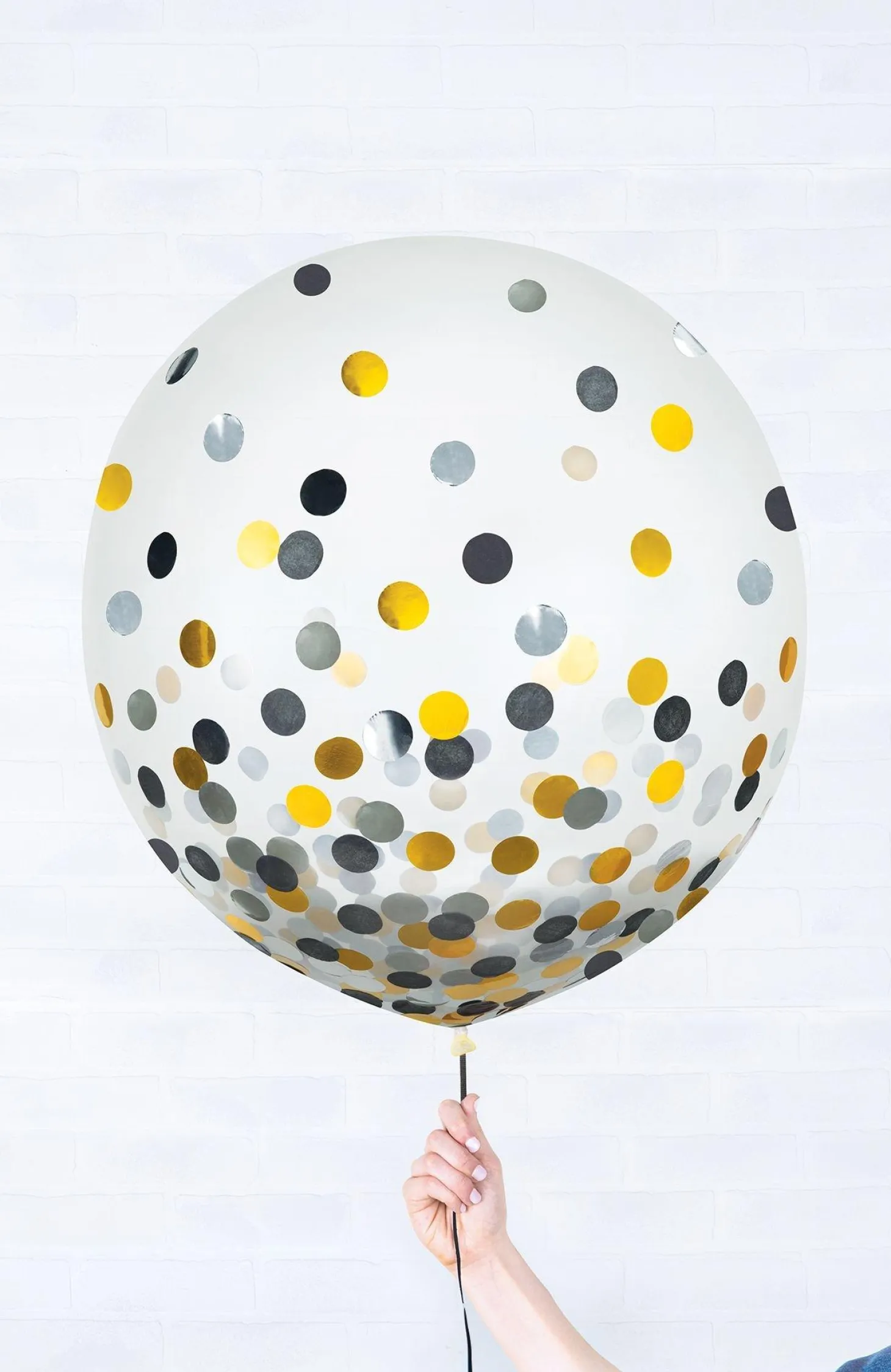 Metallic Confetti Balloons - 24in, 2ct, Assorted Colors