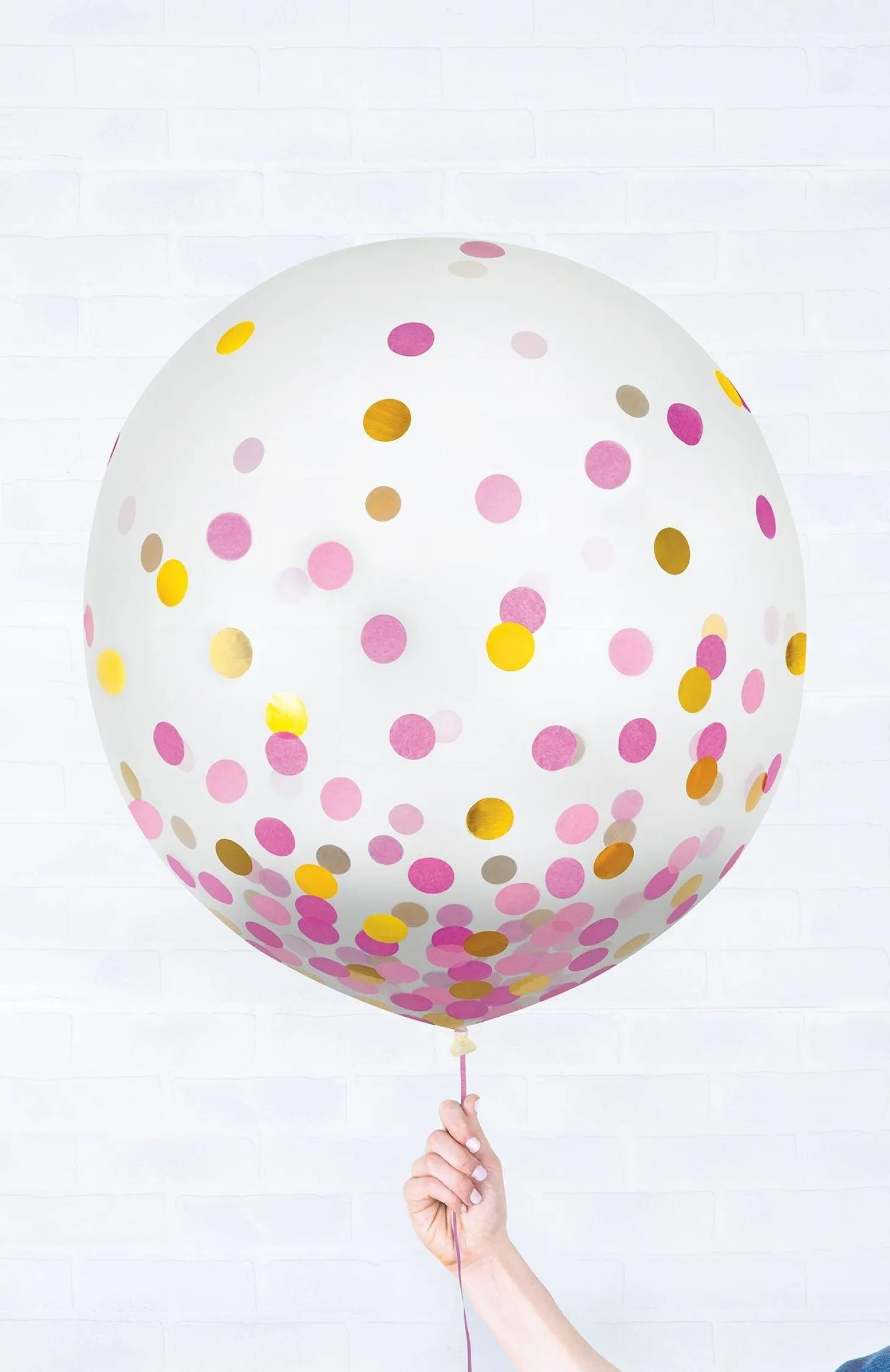 Metallic Confetti Balloons - 24in, 2ct, Assorted Colors