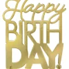 Metallic Golden Age Happy Birthday Cardboard Centerpiece, 9in x 10in