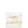 Metallic Golden Age Happy Birthday Paper Beverage Napkin, 16ct