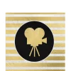 Metallic Gold Movie Projector Paper Lunch Napkins, 6.5in, 40ct - Awards Night