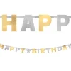Metallic Gold & Silver Birthday Letter Banner