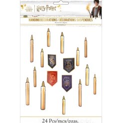 Metallic Hogwarts United Cardstock Hanging Decorations, 24ct - Harry Potter