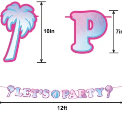 Metallic Malibu Barbie Cardstock Letter Banner, 12ft
