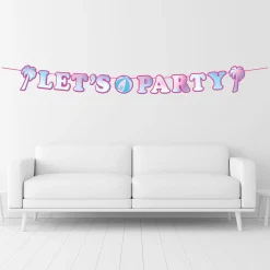 Metallic Malibu Barbie Cardstock Letter Banner, 12ft