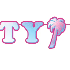 Metallic Malibu Barbie Cardstock Letter Banner, 12ft