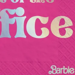 Metallic Malibu Barbie Paper Beverage Napkins, 5in, 16ct