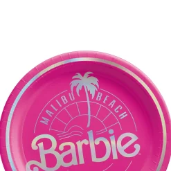 Metallic Malibu Barbie Paper Dessert Plates, 7in, 8ct