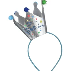 Metallic Modern Birthday Crown Headband