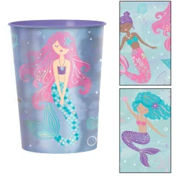 Metallic Shimmering Mermaids Plastic Favor Cup, 16oz