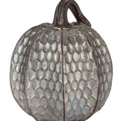 Metal-Look Stone & Resin Pumpkin, Sizes 5.9in x 4.5in and 4.7in x 4.9in