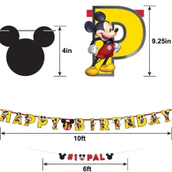 Mickey Mouse Forever Personalized Birthday Banner Kit 2ct