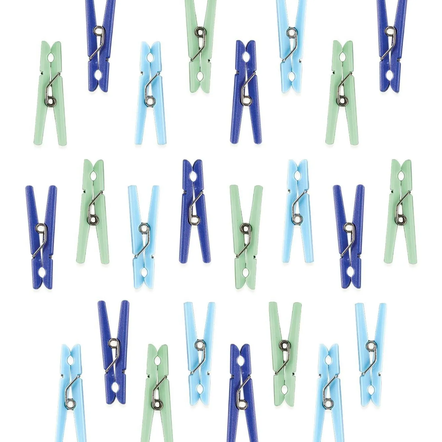Mini Clothespin Baby Shower Favor Charms, 24ct, Assorted Colors