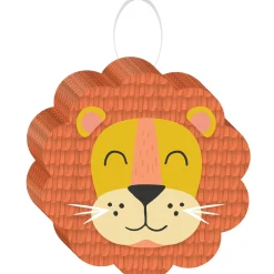 Mini Get Wild Lion Cardstock & Tissue Paper Pinata Decoration, 7in x 7in