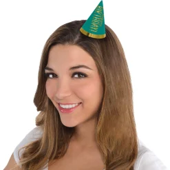 Mini Gold & Rainbow Birthday Celebration Party Hats 12ct