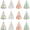 Mini Metallic Happy Cake Day Birthday Party Hats 12ct