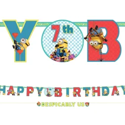 Minions Add an Age Cardstock Birthday Banner Kit, 10ft - Despicable Me 4