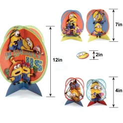 Minions Cardstock Table Centerpiece Kit - Despicable Me 4