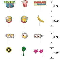 Minions Plastic & Cardstock Photo Booth Kit, 4.9ft x 5.4ft - Despicable Me 4