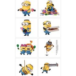 Minions Temporary Tattoos, 1 Sheet, 8 Tattoos - Despicable Me 4