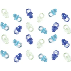 Mini Pacifier Baby Shower Favor Charms 24ct, Assorted Colors