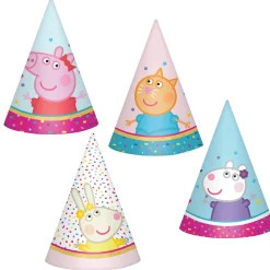 Mini Peppa Pig Party Time Party Hats, 8ct