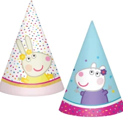 Mini Peppa Pig Party Time Party Hats, 8ct