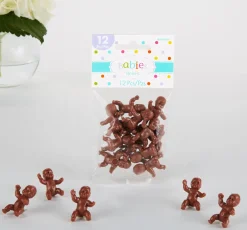 Mini Plastic Babies Baby Shower Favor Charms, 12ct, Assorted Colors